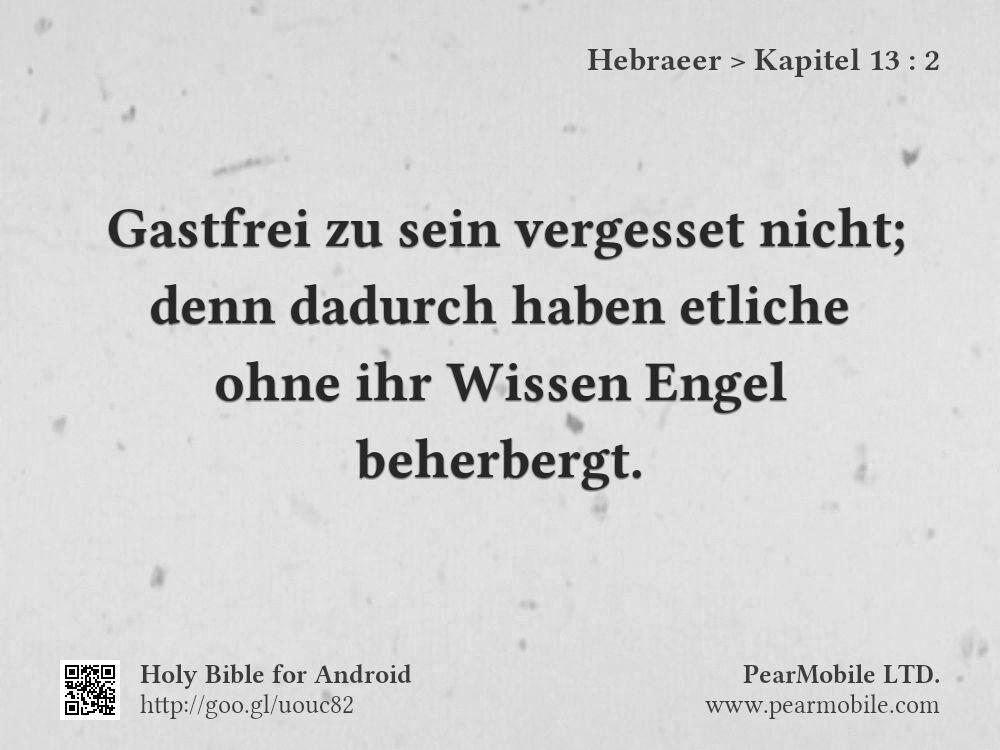 Hebraeer, Kapitel 13:2